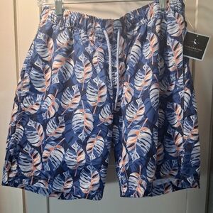 TAILORBYRD Men's S Swimtrunks "BLUE TROPICS" BRAND-NEW w/tags
